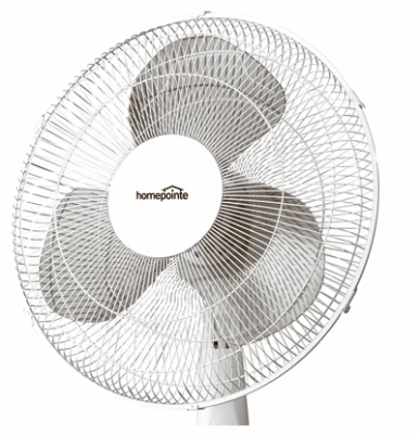 16-inch Oscillating Stand Fan With 3 Speed Settings, White