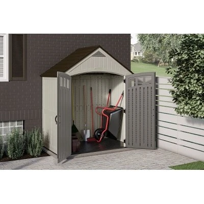 Covington Resin Storage Shed With Reinforced Floor, 7' X 4'