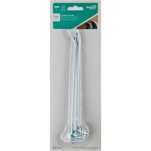 Pegboard/Wall Hook, Zinc, 8 In., 2-Pk.