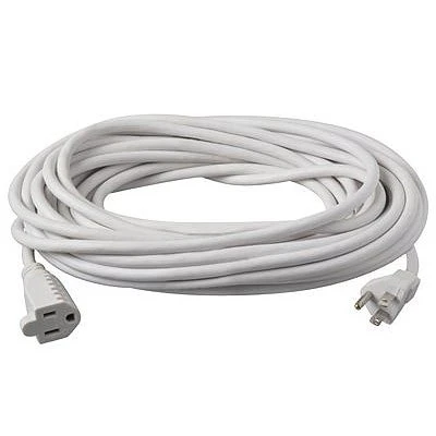 40-foot Outdoor Extension Cord, 16/3 Sjtw, White Vinyl