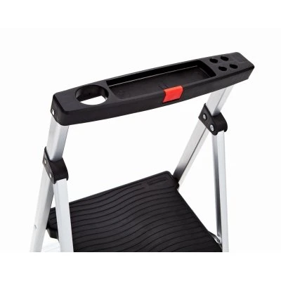 Step Stool, 2-Step, Aluminum