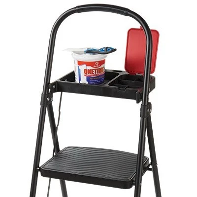 3-step Steel Step Stool With Project Tray, 225 Lb Capacity, Model Rms-3t