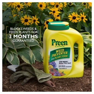 5.625 Lb. Granules Garden Weed Preventer Plus Plant Food - Glyphosate-free