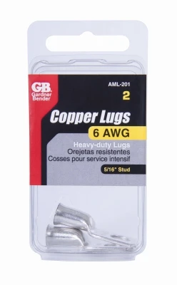 Xtreme Copper Lug, 5/16-In. Stud, 6 AWG, 2-Pk.