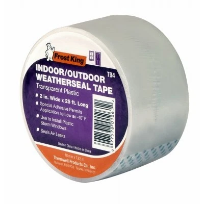 Clear Plastic Weatherseal Tape 2 In. X 25 Ft. For Windows And Doors