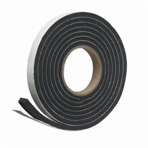 Black Rubber Foam Weather Seal Tape 10 Ft. L X 0.32 In. For Doors & Windows