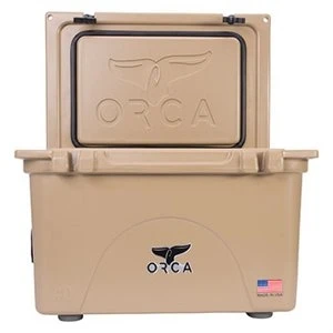Tan Cooler, 40 Quart Capacity, Durable Portable Ice Chest