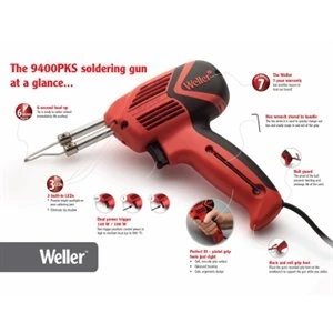 LED Soldering Gun Kit, Fast Heating, 140/100-Watt, 120-Volt