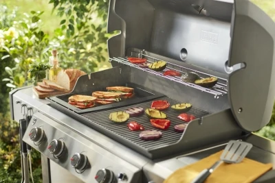 Genesis II SE-410 Premium 4-Burner LP Gas Grill, 48,000-BTU, Crimson