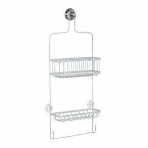 Steel Shower Caddy 10.5 In. X 26 In. With Hooks And Shelves