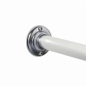 Builder's Shower Rod, Chrome Aluminum, 60-In.