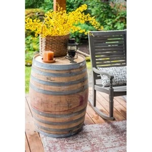 Whole Oak Wine Barrel Wood Planter for Outdoor and Indoor Use