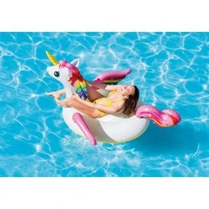 Unicorn Inflatable Ride-On Pool Float, Large Size, Durable Material, Single Piece