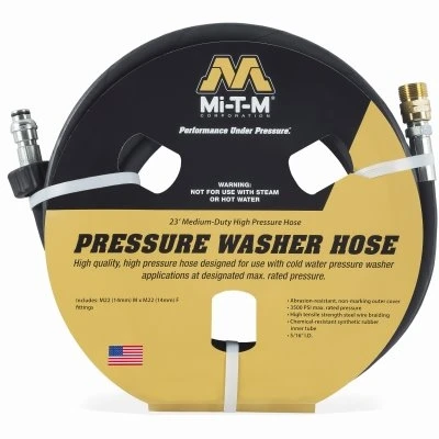 High Pressure Washer Hose Extension, Wire Braided, 23 Ft.