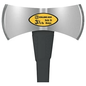 3 and 1/2 Pound Double Bit Michigan Pattern Axe with 34 Inch Fiberglass Handle