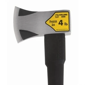 Four Pound Splitting Axe with Fiberglass Handle for Durable Wood Splitting