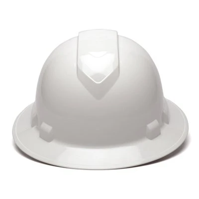 Ridgeline Full Brim Hard Hat in White Color for Head Protection