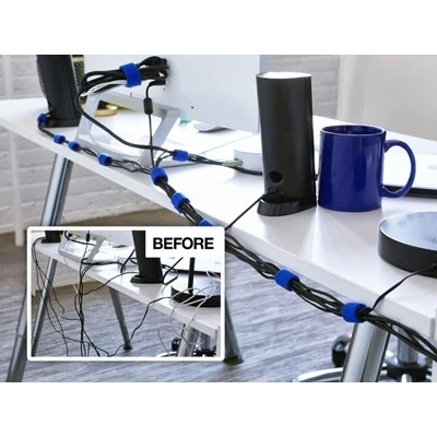 Black Self-Gripping Storage Strap Tape Roll, 6.5 Feet Length
