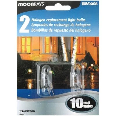 2-Pack 10-Watt Bi-Pin Halogen Low-Voltage Light Bulbs