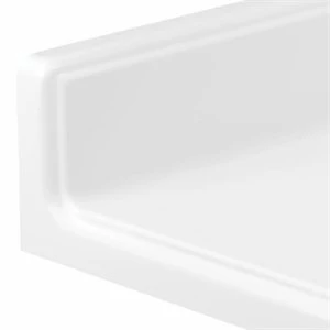 Premium Vanity Top, Solid White Cultured Marble, 37-In. Wide