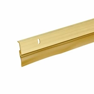 Aluminim & Vinyl Door Sweep, Gold, 1-5/8 x 36 In.