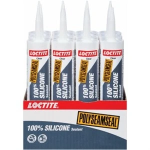 Polyseamseal Kitchen and Bath Sealant, 100 Percent Silicone, Clear, 10 Ounce Tube