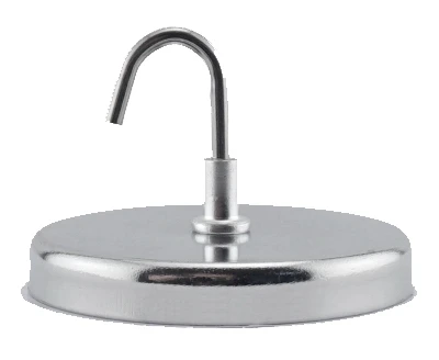 Handi-hook 20 Lb. Magnetic Hook, 2 In. Diameter, Chrome Plated