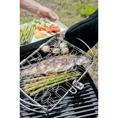 Grill Basket, Stainless Steel, Large