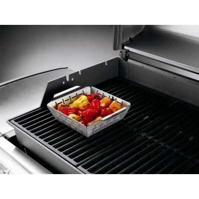 Deluxe Vegetable Grilling Basket, Stainless Steel, Small