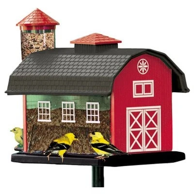 Red Barn Combo Bird Feeder with 7 Pound Capacity