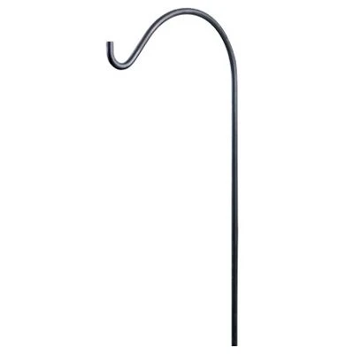 Shepherds Hook, Black Round Steel, 84-inch For Hanging Planters