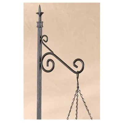 Romantic Style Shepherds Hook, Black Finish, 72 Inches Tall