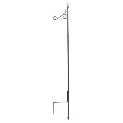 Romantic Style Shepherds Hook, Black Finish, 72 Inches Tall