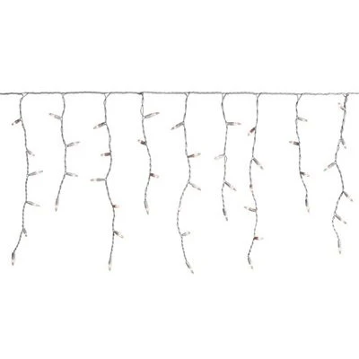 Christmas Icicle Light Set, Clear, 300 Lights