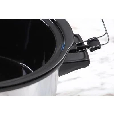 Stay-or-Go Slow Cooker 6 Quart Capacity with Removable Stoneware and Glass Lid