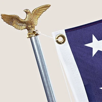 U.s. Flag Kit, Poly/cotton, 3 X 5 Ft. With Steel Pole