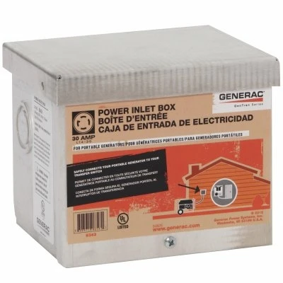 Generator Power Inlet Box Aluminum 30 Amp Durable Weather Resistant