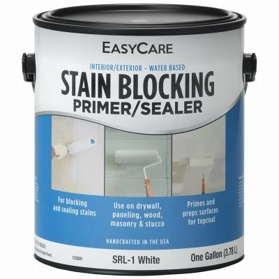 Stain-Blocking Interior/Exterior Primer/Sealer, White Latex, Gallon