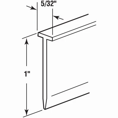 Clear Vinyl Shower Door Bottom Sweep, 36 Inches by 1 Inch