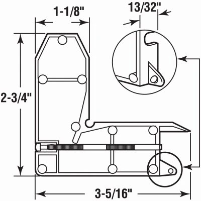 Diecast Screen Door Corner Insert with Screw, 2-Pk.