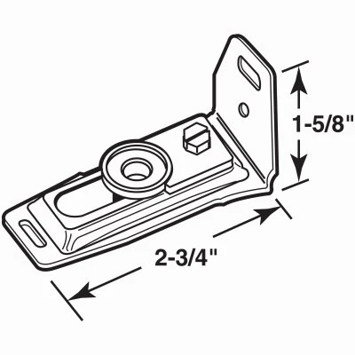 Bi-Fold Door Bottom Pivot Bracket, 1-Pk.