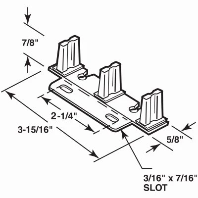 Closet Door Floor Guide, Stamped Steel, Adjustable, 1-Pk.