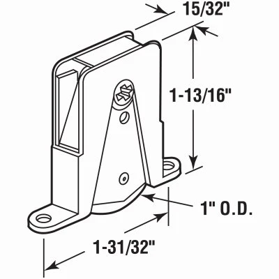 Sliding Screen Door Roller for Andersen Doors, White Plastic, 2-Pk.