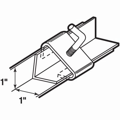 Bed Frame Rail Clamp, 1 In. Frame, Small, 2-Pk.