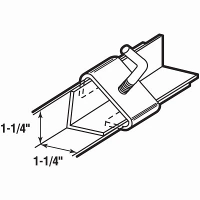 Steel Bed Frame Rail Clamp, 1-1/4 In. Frame, 2-Pk.