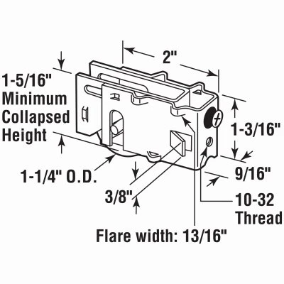 Steel Ball Bearing Sliding Door Roller Assembly, 1-1/4 In.