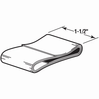 Flat Shower Door Bottom Seal, One and One Half Inch by Thirty Six Inch