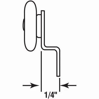 Wardrobe Door Front Roller Assembly, Convex Nylon Roller, 1 In., 2-Pk.