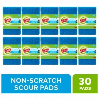 Non-Scratch Scour Pads, 3-Pk.