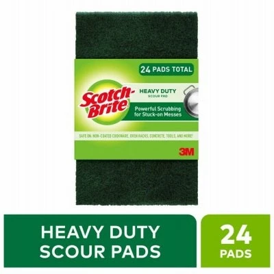 Heavy Duty Scouring Pad, 6 x 3.8 In., 3-Pk.
